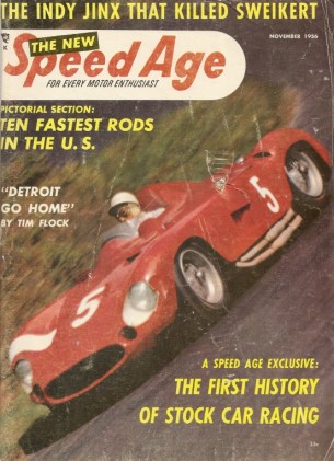 SPEED AGE 1956 NOV - FIRST HIST OF STOCK CAR RACING, MIDGET, HINNERSHITZ*
